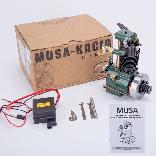 MUSA FV1A KW-OHV 7cc Vertical Single Cylinder 4-Stroke Gasoline Engine NIB - Picture 2 of 10