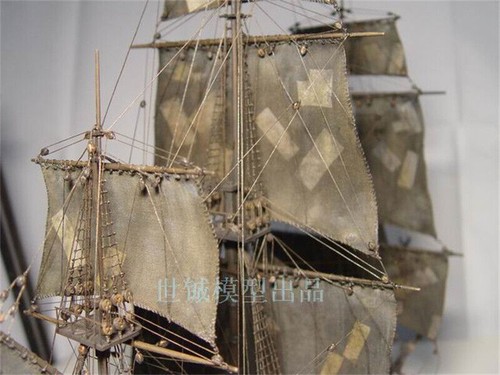 1:96 DIY Black Pearl Wooden Sailboat Model Deluxe Set Kit Wood Ship Boat Model - Picture 12 of 12