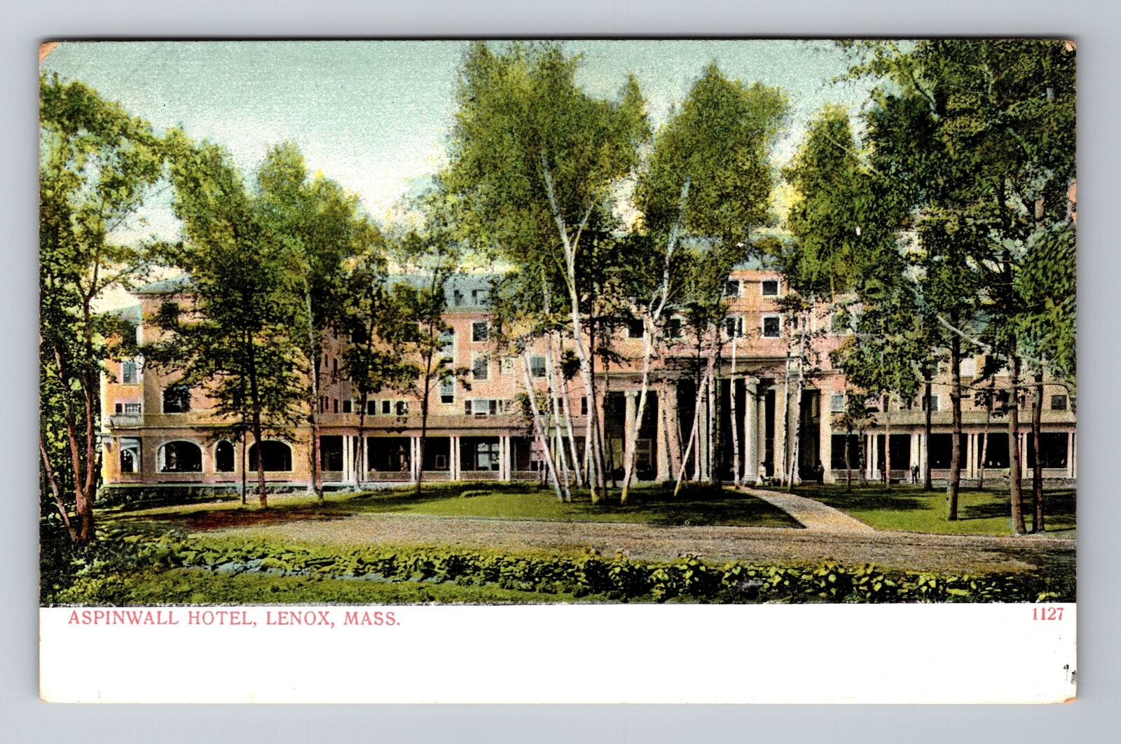 Lenox MA-Massachusetts, Aspinwall Hotel, Souvenir, Vintage Postcard