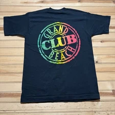 Vintage 80s 90s Grand Beach Club Neon Double Sided Single Stitch Shirt - Large