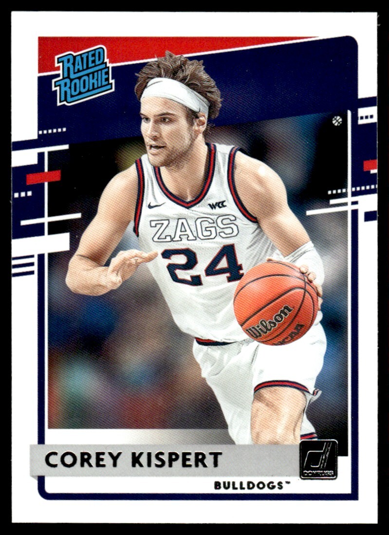 2021-22 Chronicles Donruss Draft Picks Rated Rookie Corey Kispert #33 RC Gonzaga
