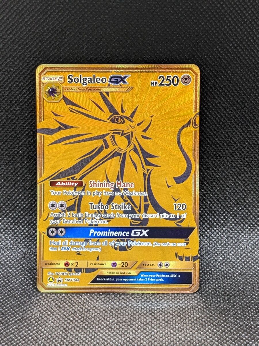 Carta Solgaleo Gx Sm104a Pokémon Tcg Promo Dourada Original em Promoção na  Americanas