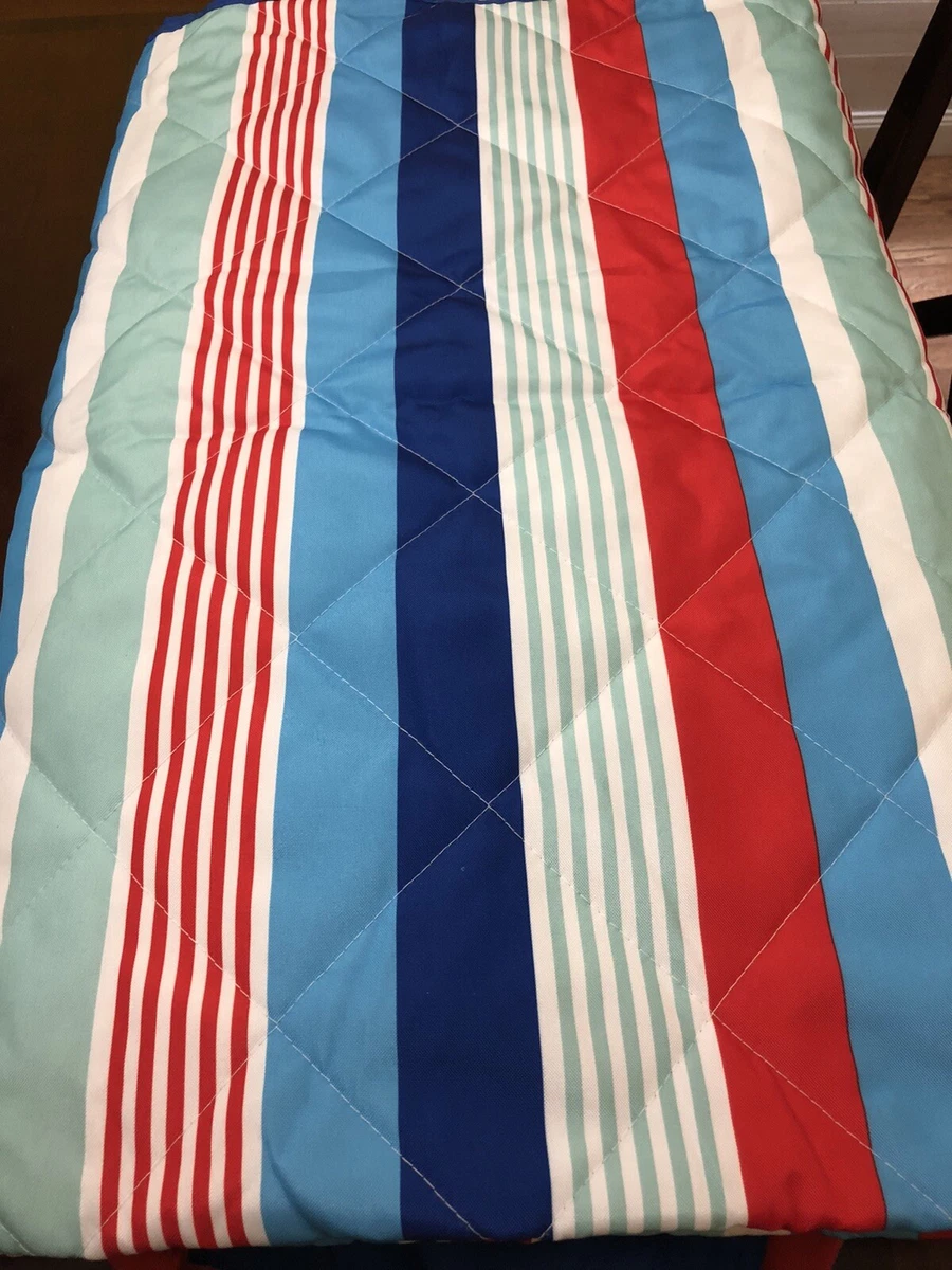 Red white and cheap blue picnic blanket