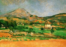 Kunstkarte Paul Cézanne "Tal am Berg Saintre-Victoire"