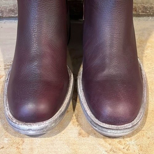 Stivali Free People Essential Chelsea in pelle cioccolato ciliegia - Foto 3 di 10