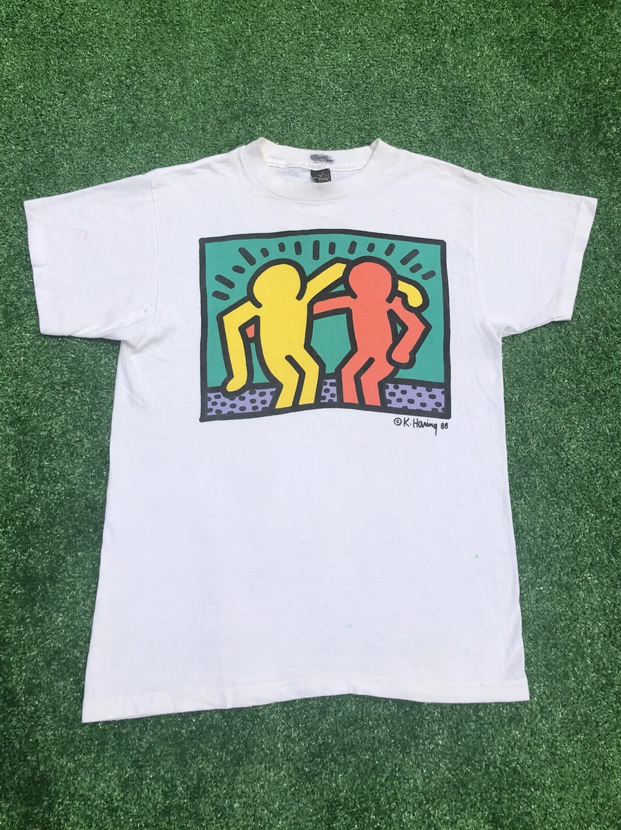 Vintage 80s Keith Haring Pop Shop Art Tee Shirt Single Stitch OG Best  Buddies