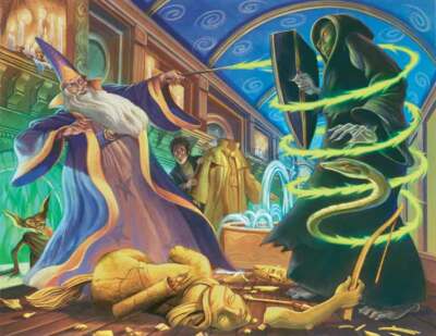 Harry Potter Dueling Wizards Mary GrandPre SIGNED Giclee Paper Ltd Ed of 250 OH