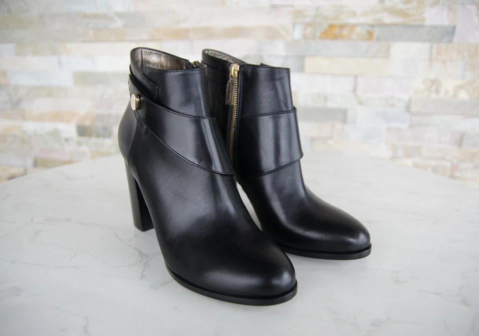 Trussardi EU 40 Botines Mujer Zapatos Negros Nuevos Anteriormente PVP 520 € Foto 2 de 4