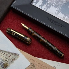Tibaldi - Model 60 Brown and Gold - Fountain Pen - Nib M 18K