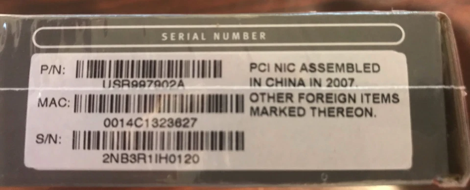 USRobotics 10/100/1000 Gigabit Ethernet PCI Adapter 7902A USR997902a - Image 3 of 4