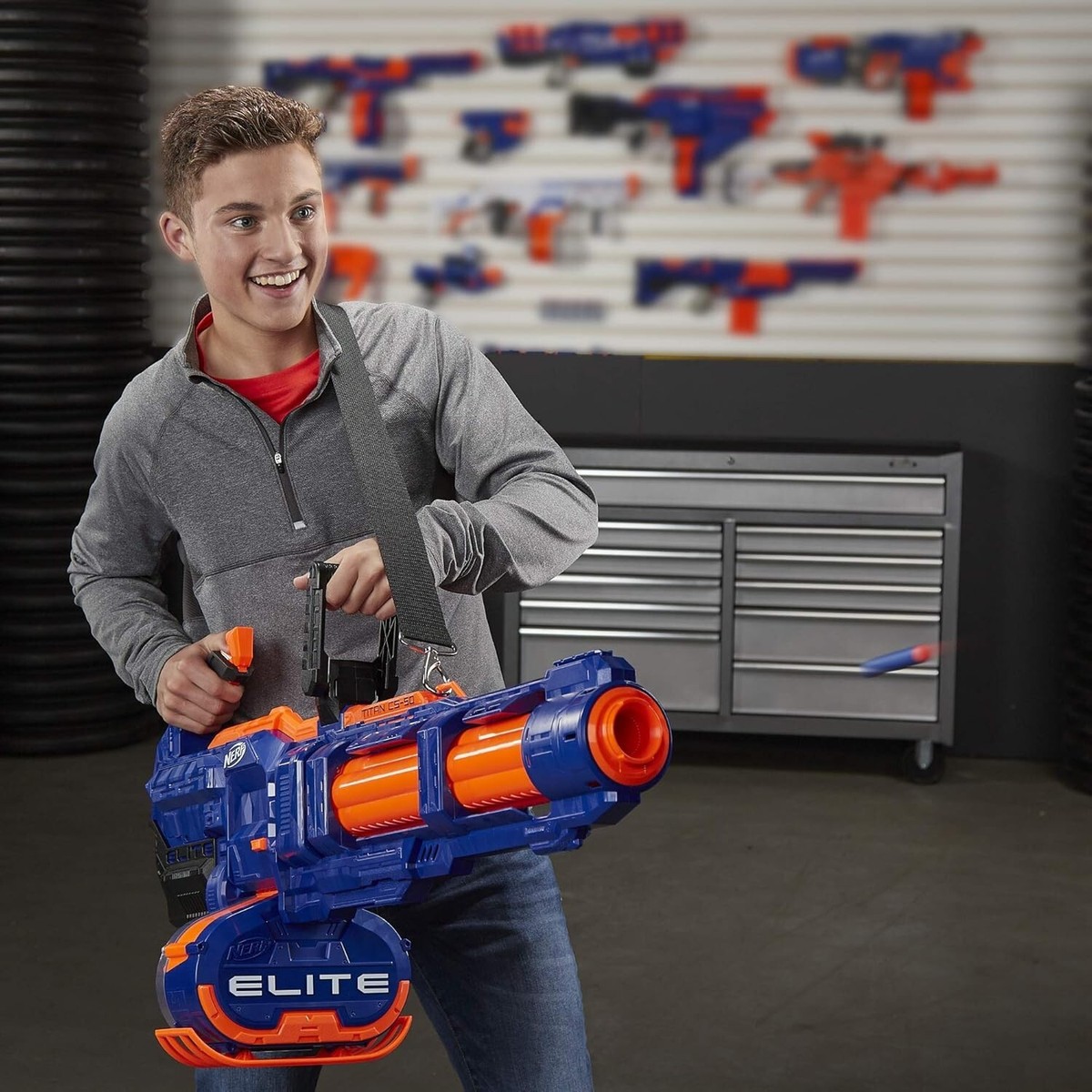Nerf E2865 Elite Titan CS-50 50-Dart Toy Blaster for sale