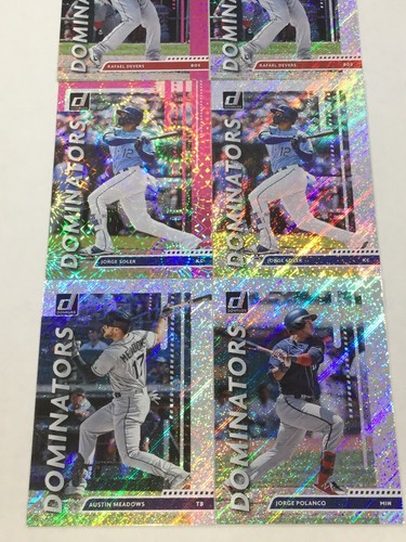 2020 Donruss Baseball Dominators (6) Card Lot Devers Soler Meadows Polanco 2 - Picture 6 of 11