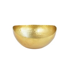 Bowl-Style Vase Hammered Flower Arrangement Vessel Textured for Dining Table