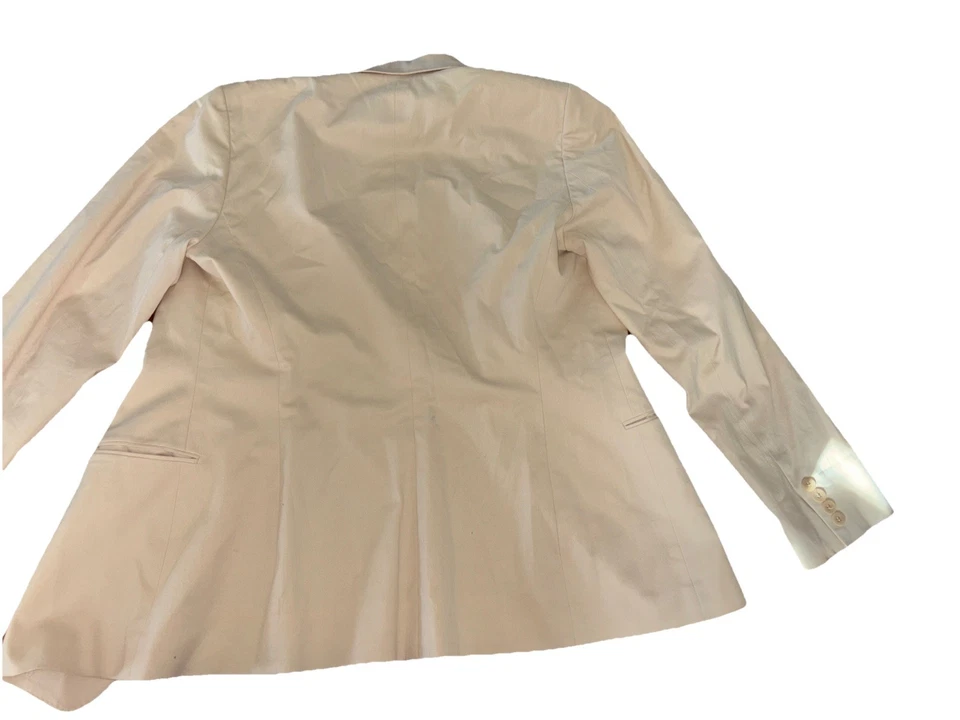 Blazer Ralph Lauren Vintage Mujer Talla 12 Crema Union Indie Hecho en EE. UU. Oficina Foto 2 de 4