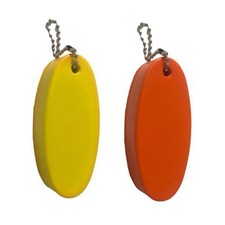 Floating Keychain Waterproof Oval Float Key Rings Pendant Boat Key 2 Pcs