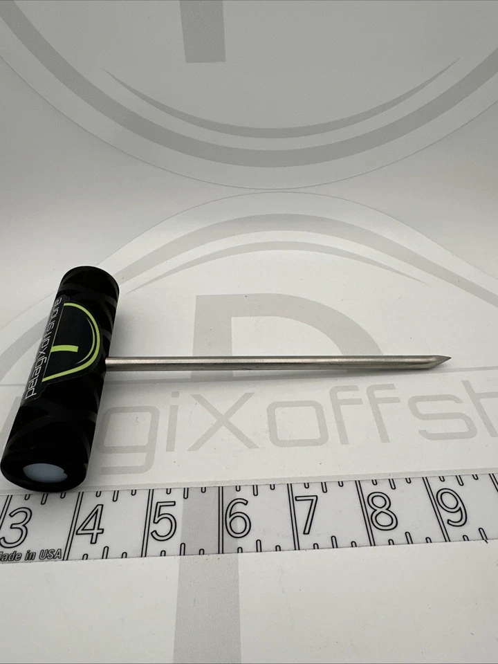 Punta de atún de acero inoxidable de 7""/316 con mango de agarre de diamante de 4"" cola amarilla de atún Foto 3 de 4