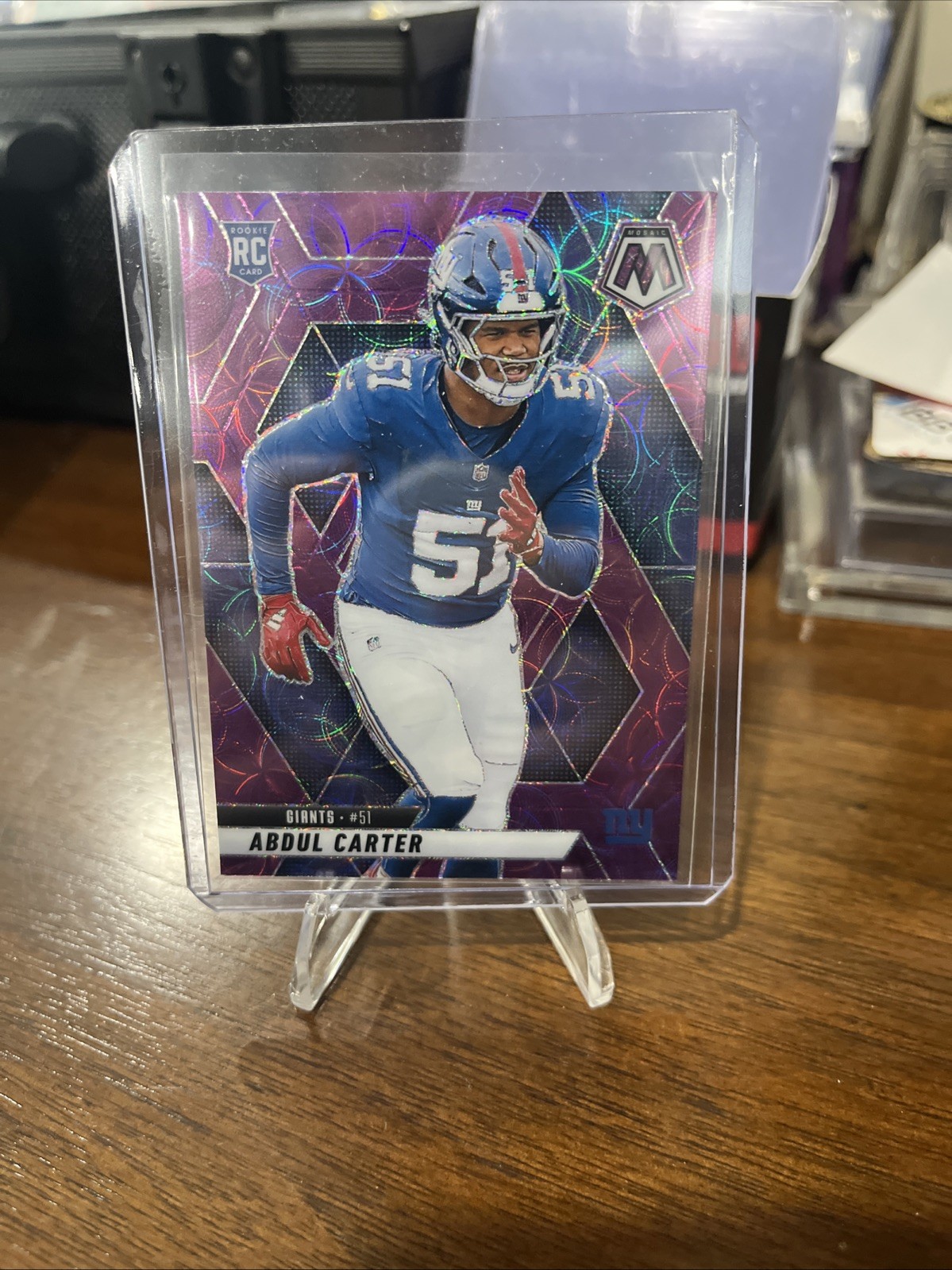 2025 Panini Mosaic - Abdul Carter #317 Rookie Purple Scope (RC) Giants