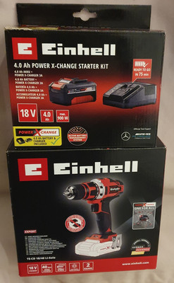 Einhell Akku-Bohrschrauber TE-CD 18/40 + Starter Kit 4.0 Ah