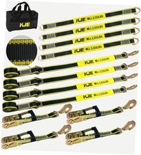 Heavy Duty Car Trailer Tie Down Straps With Reflective - 4 2 X 10 Ratchet