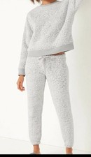 V PINK sherpa crew  classic pant Gift Set NEW SIZE XL grey