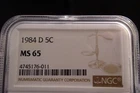 1984-D Jefferson Nickel — photo from another recent sale