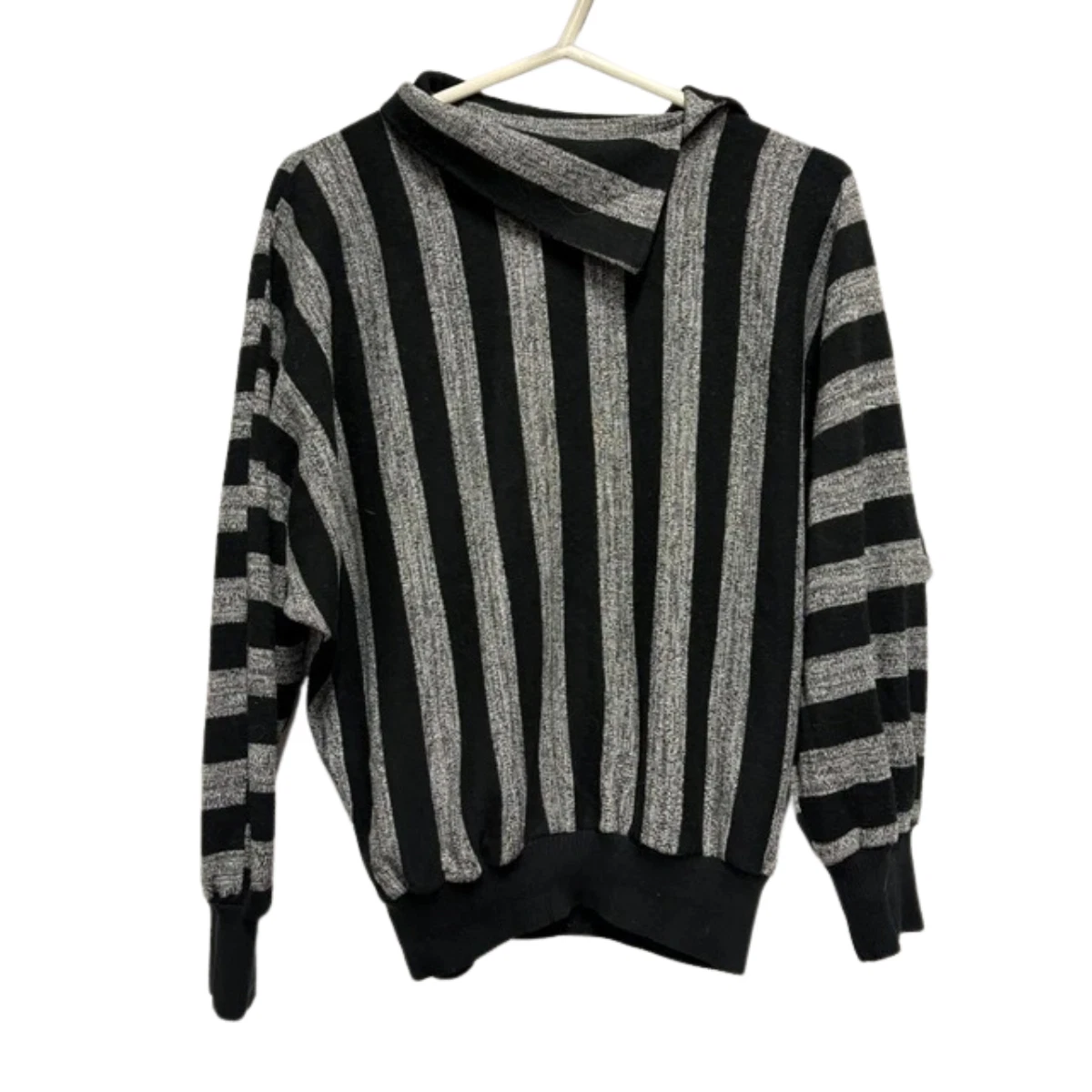 Maglione da donna con scollo a V con mezza cerniera colletto lavorato a
