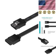 SATA III 6Gbps Data Cable - 18 Inch with Secure Locking Latch for Reliable Use