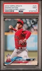 2018 Topps Update Shohei Ohtani US1 Pitching In Red Jersey RC Rookie PSA 9