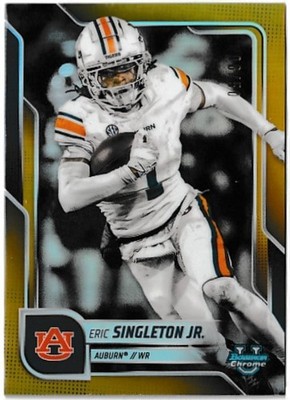 2025 Bowman U Chrome Gold Refractor /50 Eric Singleton Jr. Auburn Tigers