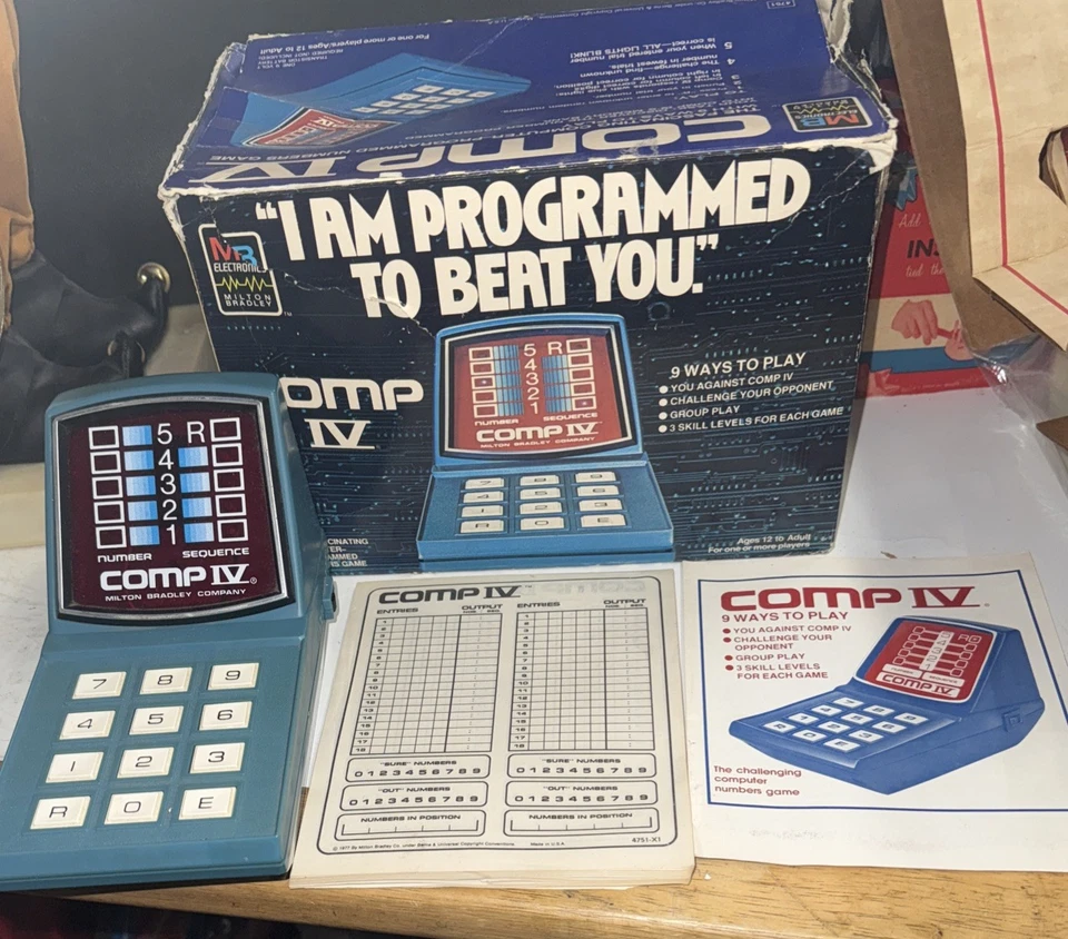 1978 Milton Bradley Comp IV Game in Original Box W/ Instructions Tested Working - Image 2 of 4