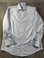Charles Tyrwhitt Dress Shirt Mens 16.5 34/35 Blue Slim Fit Non Iron Long Sleeve