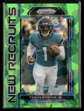 2021 Panini Prizm #NR-9 Travis Etienne Jr. New Recruits Prizms Green Ice