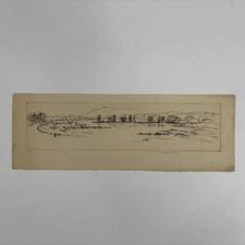 Salvatore Pinto (1905-1966) Mountain Lake Landscape Etching 1930s PAFA Artist