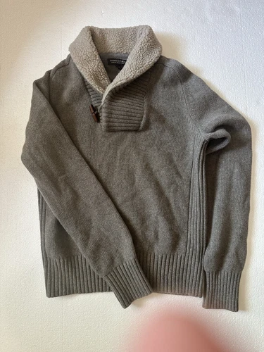 Banana Republic Men’s Faux Fur Italian Yarn Pullover Sweater Sz Small