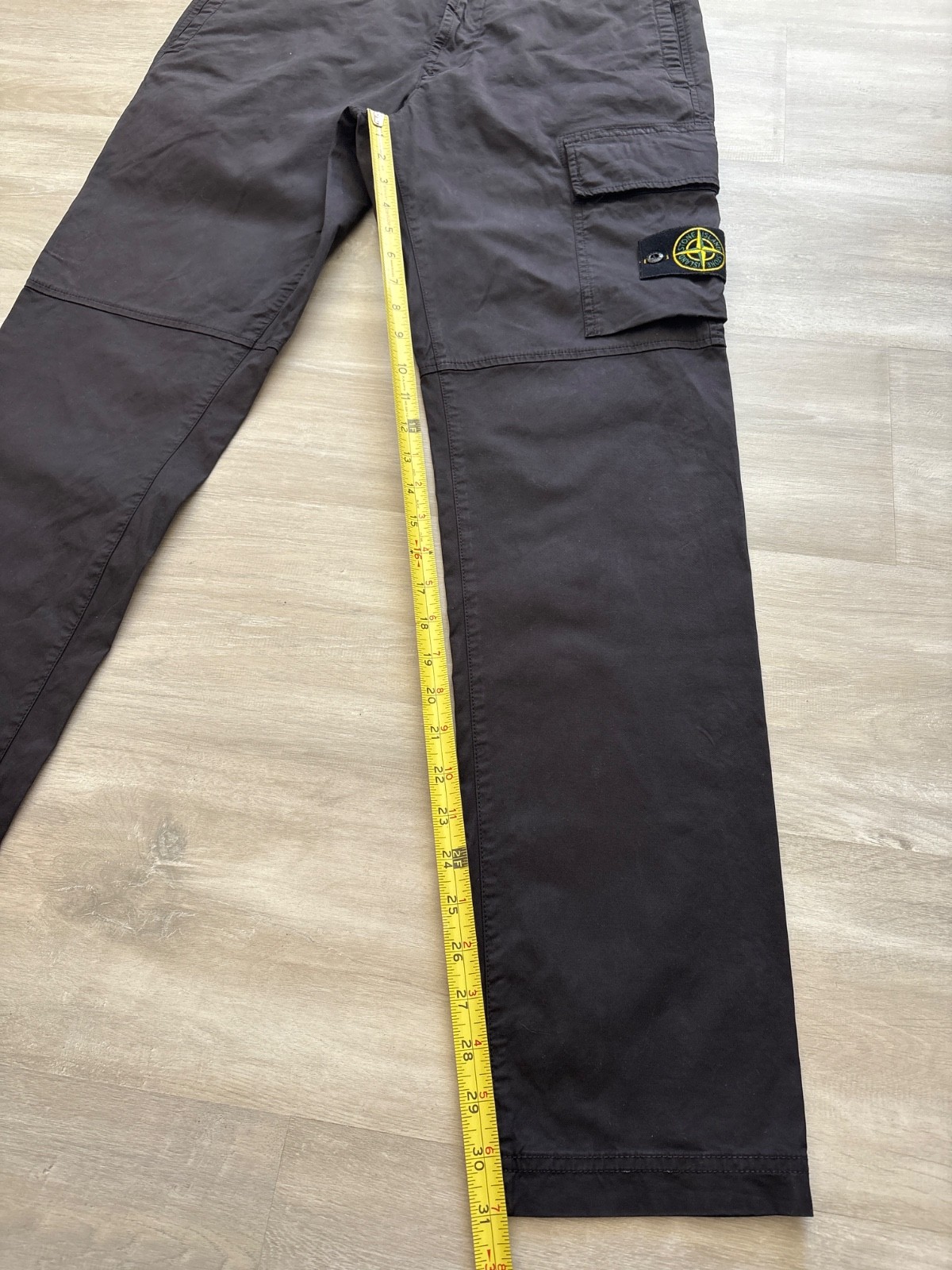 $445 New Authentic STONE ISLAND Badge Logo Black Cargo Pants Size Tag 31 W 32-33 thumbnail 7