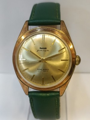 HMT PRIYA 17J WINDING GOLD DIAL INDIA UNISEX ADULT WORKING CONDITION