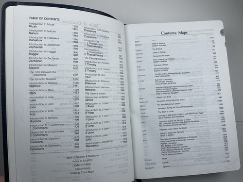 NIV - STUDIENBIBEL, 1985 Zondervan blau gebundenes Leder, roter Buchstabe, indiziert mit Box - Bild 19 von 24