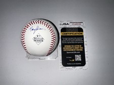 Ray Davis Signed Official 2023 World Series Baseball Tex Rangers Owner JSA Auth