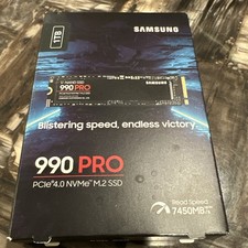Samsung 990 PRO 1TB M.2 PCIe 4.0 NVMe Internal SSD Black 7450MB/s sealed