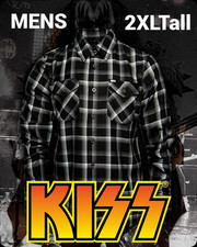 DIXXON x KISS -DRESSED TO KILL- Collab Limited Edition Flannel - Men's 2XL Tall