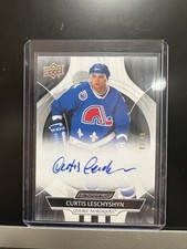 2025-26 UD Engrained Icons  Curtis Leschyshyn Auto /49 #CA-LC Quebec Nordiques