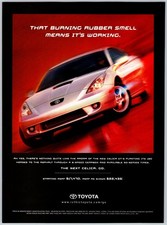 2000 TOYOTA CELICA CAR AUTOMOBILE Vintage 8"X11" Magazine Ad 2000's BAS15