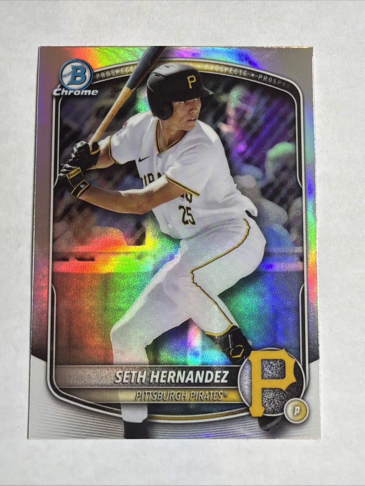 2025 Bowman Draft Chrome Image Variation IV Refractor Seth Hernandez SSP Pirates