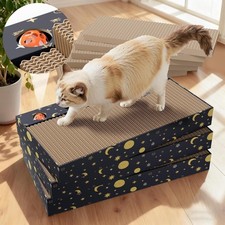 3 Packs Cat Scratch Pads, Cat Scratcher Cardboard, Cat Scratching Board Home