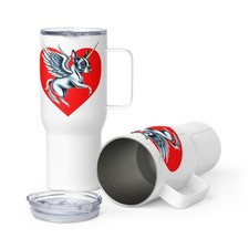 "Bostiecorn" Travel mug Boston Terrier Bostie Unicorn Pegasus Dog Puppy