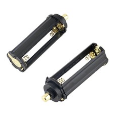 2x 3-AAA Battery Holder Cylindrical Round Circular Case Plastic for Flashlight