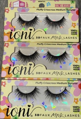 FLASH SALE!  IONI  HIGH COLLECTION 3 PACK LOT FLUFFY CRISSCROSS MEDIUM NATURAL