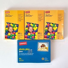Lot of Staples Photo Plus Gloss Paper 4 x 6 inch for Injet Printers PLEASE READ