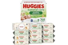 Huggies 52639 Natural Care Sensitive Baby Wipes - 1088 Count