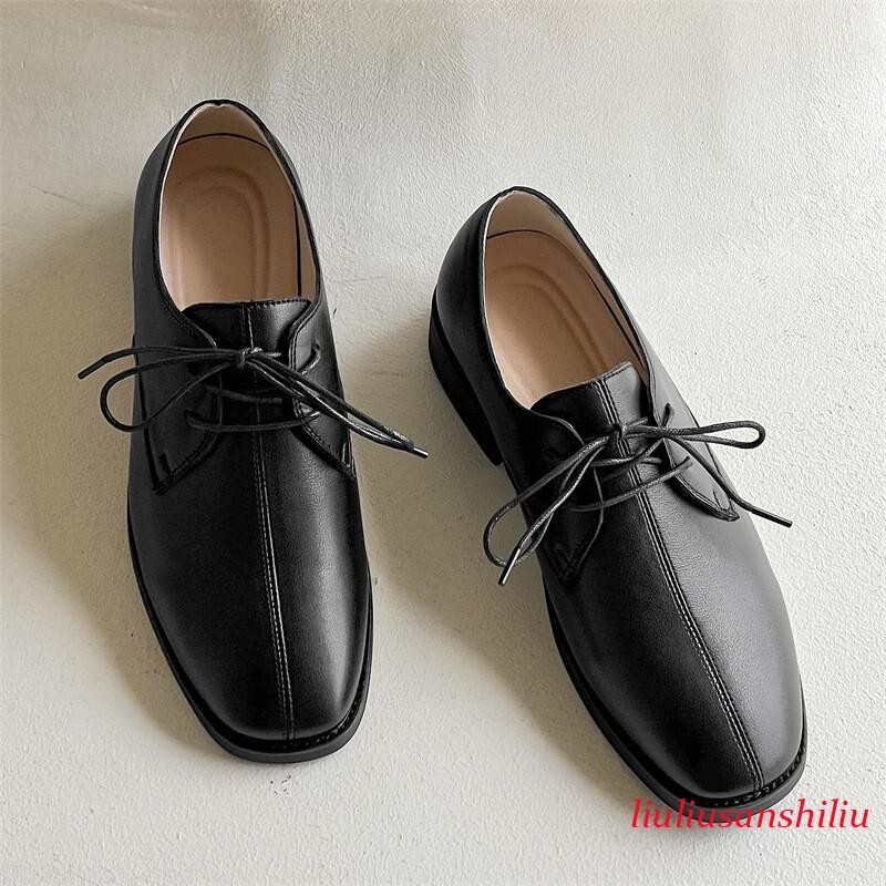 Men's Casual Faux Leather Oxfords Korean Fashion Business Formal Lace Up Shoes